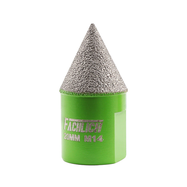 FACHLICH Diamond Chamfer Milling bits Dia 20/35/50/82mm 5/8"-11 or M14 or M10 or Hex Shank Thread Enlarging Polishing and Bevelling the Exist Holes Ceramic Porcelain Tile Marble Granite