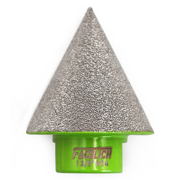 FACHLICH Diamond Chamfer Milling bits Dia 20/35/50/82mm 5/8"-11 or M14 or M10 or Hex Shank Thread Enlarging Polishing and Bevelling the Exist Holes Ceramic Porcelain Tile Marble Granite