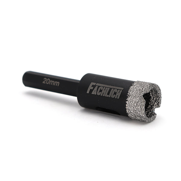 FACHLICH Hexagon Shank Dry Diamond Drill Core Bits for Tile Ceramic Granite Marble Dia 16-68mm
