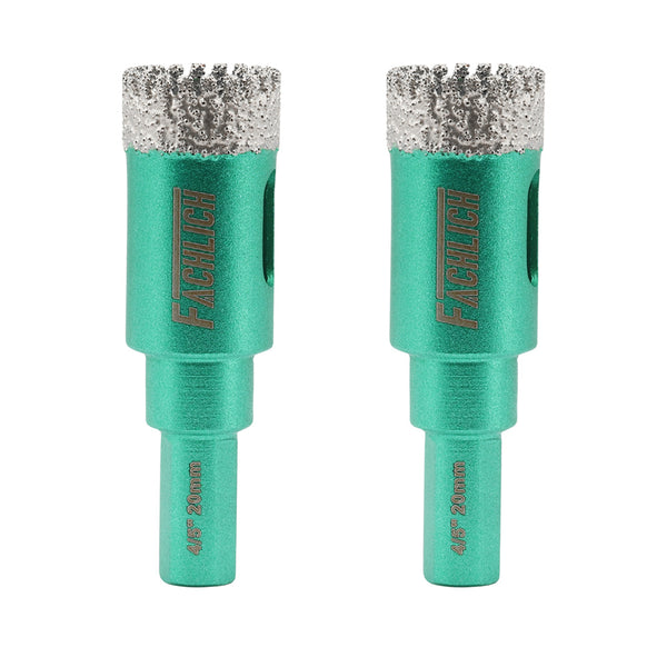 FACHLICH Diamond Drilling Core Bit 2pcs Dia 20/25/28/32/35/38/50mm Ceramic Tile Marble Granite Triangle Shank