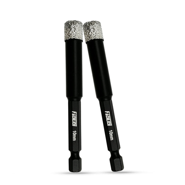 FACHLICH Diamond Quick-fit Shank Dry Drilling Core Bits for Drilling Granite Marble Tile Ceramic Masonry Dia 6/8/10/12/14mm