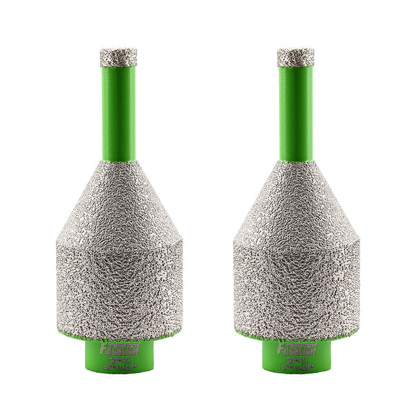FACHLICH Diamond Drilling Chamfering Milling Bit 1pc/2pcs 10-35mm and 20-50mm Drilling Enlarging Beveling Exist Hole for Ceramic 
Granite Marble