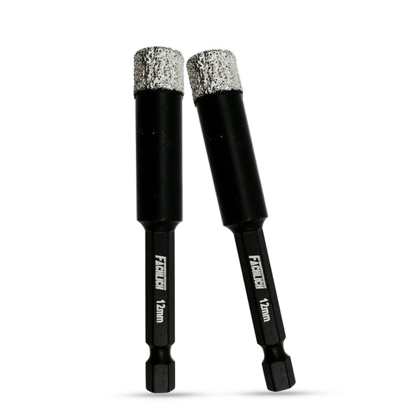 FACHLICH Diamond Quick-fit Shank Dry Drilling Core Bits for Drilling Granite Marble Tile Ceramic Masonry Dia 6/8/10/12/14mm