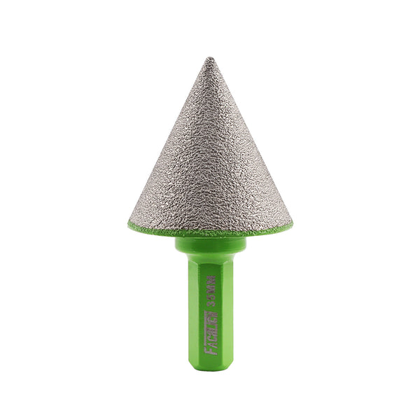 FACHLICH Diamond Chamfer Milling bits Dia 20/35/50/82mm 5/8"-11 or M14 or M10 or Hex Shank Thread Enlarging Polishing and Bevelling the Exist Holes Ceramic Porcelain Tile Marble Granite