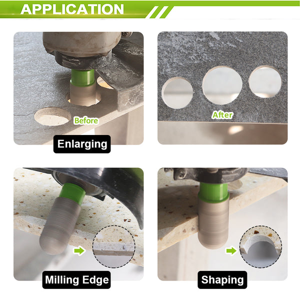 FACHLICH Diamond Milling Finger Bit 1pc/2pcs 10/15/20/25/30/35mm Ceramic Tile Marble Granite Vacuum Brazed Hole Saw