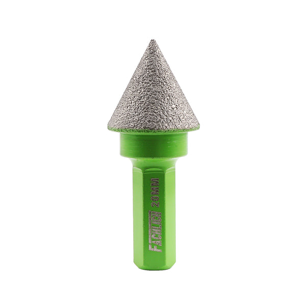 FACHLICH Diamond Chamfer Milling bits Dia 20/35/50/82mm 5/8"-11 or M14 or M10 or Hex Shank Thread Enlarging Polishing and Bevelling the Exist Holes Ceramic Porcelain Tile Marble Granite