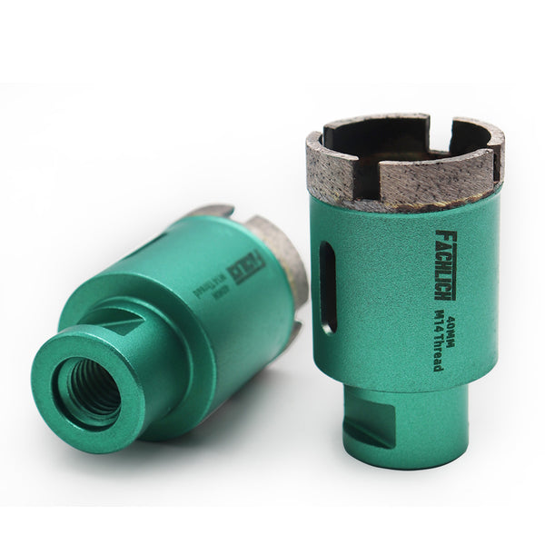 FACHLICH Welded Diamond Drilling Core Bits with M14 Thread for Drilling Marble Granite Artificial Stone Tile Dia 20-75mm