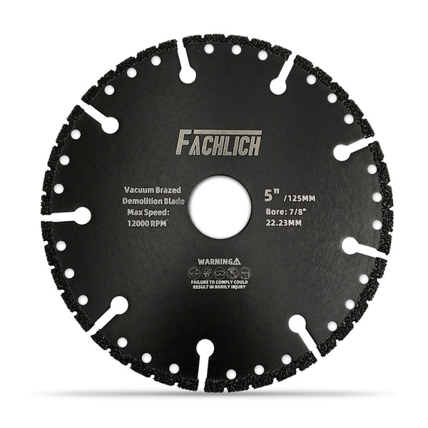 FACHLICH Vacuum Brazed Diamond Blade for All Purpose for Granite,Marble, Aluminum,Auto Body Panels,Cast Iron,Copper Pipe Dia 4.5''/5''/7''/9''