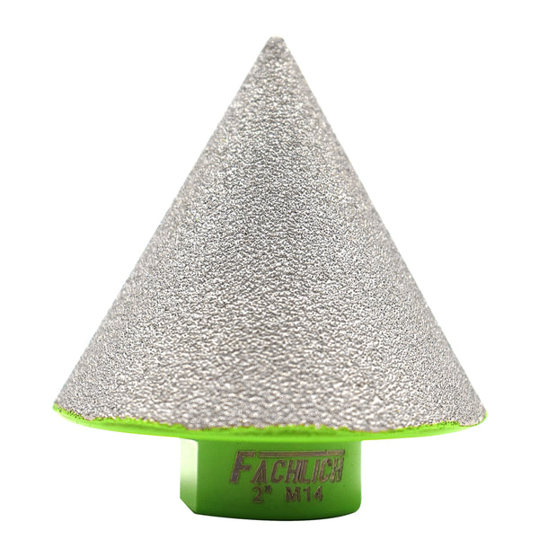 FACHLICH Diamond Chamfer Milling bits Dia 20/35/50/82mm 5/8"-11 or M14 or M10 or Hex Shank Thread Enlarging Polishing and Bevelling the Exist Holes Ceramic Porcelain Tile Marble Granite
