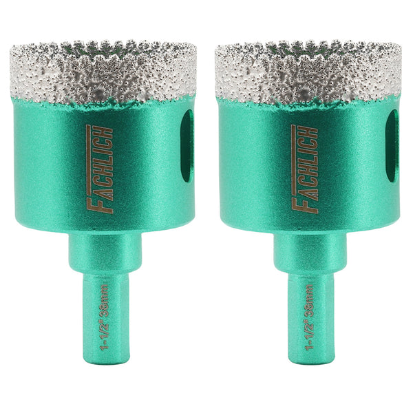 FACHLICH Diamond Drilling Core Bit 2pcs Dia 20/25/28/32/35/38/50mm Ceramic Tile Marble Granite Triangle Shank