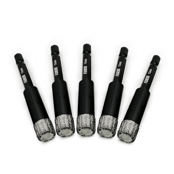FACHLICH Diamond Quick-fit Shank Dry Drilling Core Bits for Drilling Granite Marble Tile Ceramic Masonry Dia 6/8/10/12/14mm