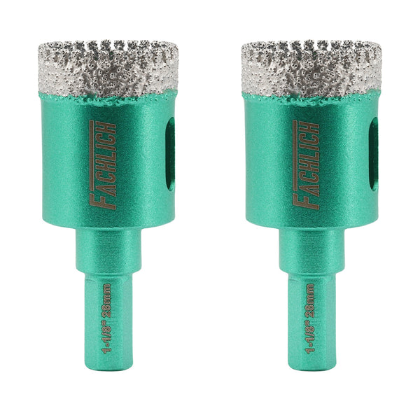 FACHLICH Diamond Drilling Core Bit 2pcs Dia 20/25/28/32/35/38/50mm Ceramic Tile Marble Granite Triangle Shank