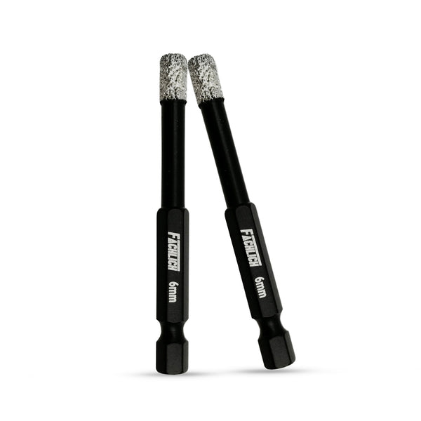 FACHLICH Diamond Quick-fit Shank Dry Drilling Core Bits for Drilling Granite Marble Tile Ceramic Masonry Dia 6/8/10/12/14mm