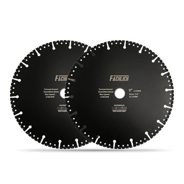 FACHLICH Vacuum Brazed Diamond Blade for All Purpose for Granite,Marble, Aluminum,Auto Body Panels,Cast Iron,Copper Pipe Dia 4.5''/5''/7''/9''