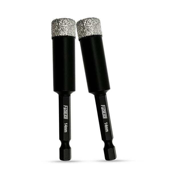 FACHLICH Diamond Quick-fit Shank Dry Drilling Core Bits for Drilling Granite Marble Tile Ceramic Masonry Dia 6/8/10/12/14mm