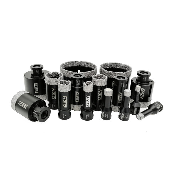 FACHLICH Vacuum Brazed Diamond Drill Bits with 5/8-11 Thread for Granite Marble Stone Tile Ceramic Dia 6-152mm