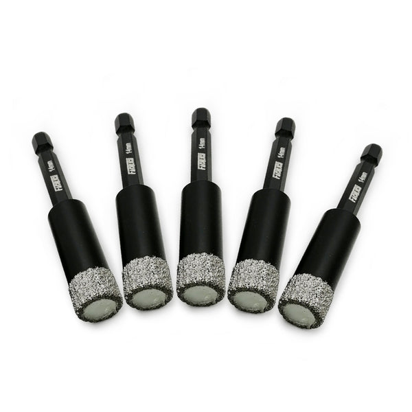 FACHLICH Diamond Quick-fit Shank Dry Drilling Core Bits for Drilling Granite Marble Tile Ceramic Masonry Dia 6/8/10/12/14mm