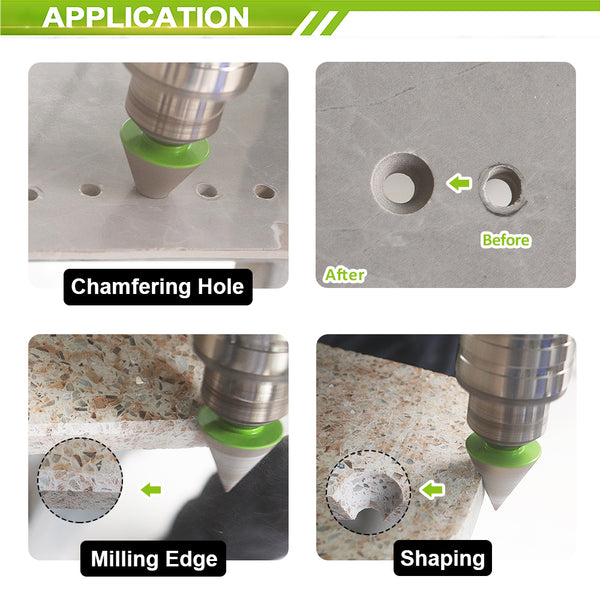 FACHLICH Diamond Chamfer Bit 1/2pcs 20/25/30/35/38/40/45/50mm Ceramic Tile Marble Granite Hexagonal Shank