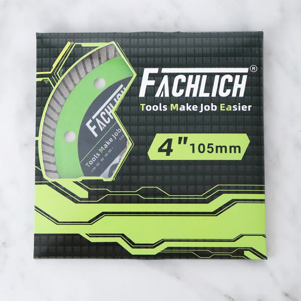 FACHLICH Super-Thin Diamond turbo Cutting Saw Blades for Cutting Hard Material Ceramic Tile Granite Dia 4"/4.5"/5"