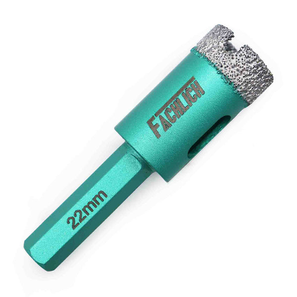 FACHLICH Hex Shank Vacuum Brazed Diamond Drill Bits for Granite Marble Tile Dia 16-68mm