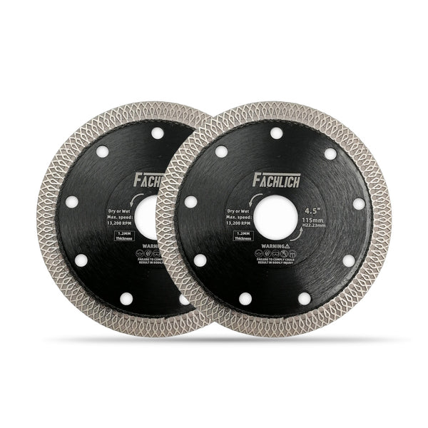 FACHLICH X Mesh Turbo Diamond Saw Blade for Cutting Porcelain Marble Tile Ceramic Dia 4''/4.5''/5''/7''/8''/9''/10''/12''