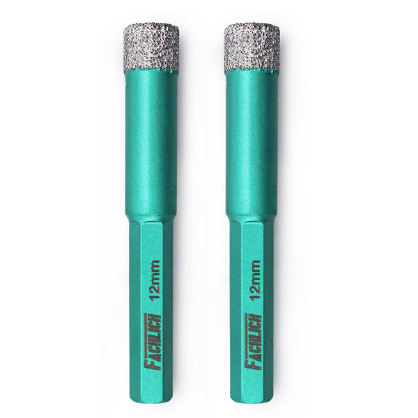 FACHLICH Diamond Hexagon Shank Drilling Core Bits for Tile Porcelain Ceramic Marble Dia 5/6/8/10/12/14 mm