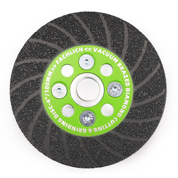 FACHLICH Diamond Double Sided Turbo Cutting Disc Grinding Wheel with 5/8-11 or M14 Thread for Tile Concrete Granite Marble Dia 100/115/125mm