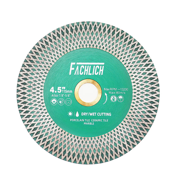 FACHLICH X Mesh Diamond Double Sided Cutting and Grinding Disc for Marble Ceramic Tile Porcelain Dia 105/115/125mm