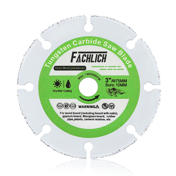 FACHLICH  Diamond  Wood Cutting Disc Vacuum Brazed Dia 50/75mm for Hand Saw Wood BoardHard Plastic Bore10mm Superthin Diamond Blade