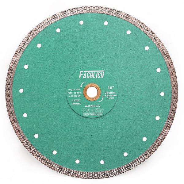 FACHLICH X Mesh Turbo Diamond Cutting Disc for Porcelain Marble Tile Ceramic Dia 4"/4.5''/5''/7''/8''/9''/10''/12''/14''