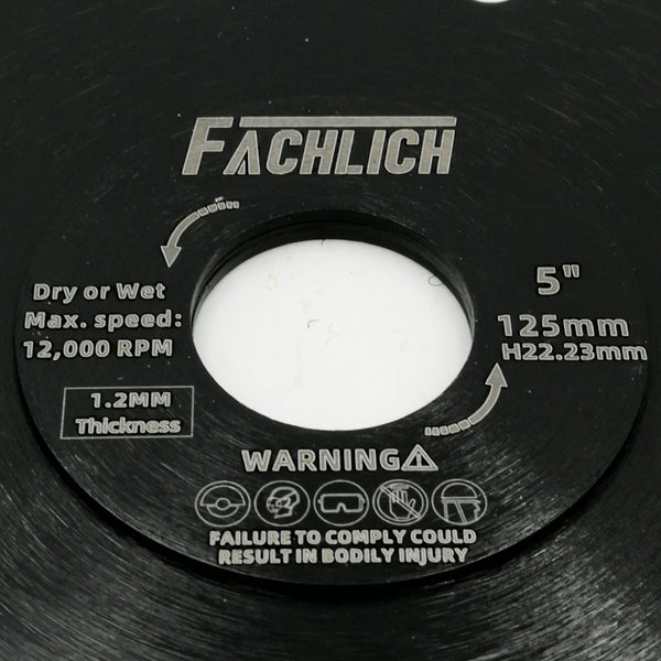 FACHLICH X Mesh Turbo Diamond Saw Blade for Cutting Porcelain Marble Tile Ceramic Dia 4''/4.5''/5''/7''/8''/9''/10''/12''