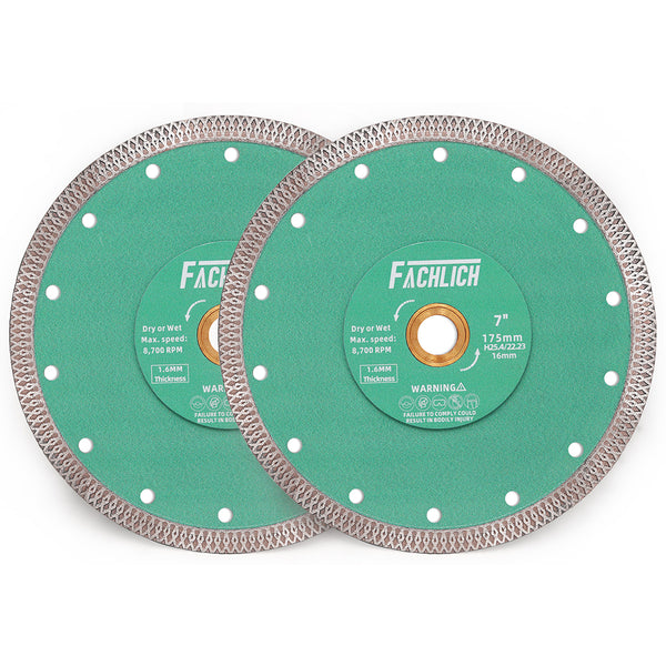 FACHLICH X Mesh Turbo Diamond Cutting Disc for Porcelain Marble Tile Ceramic Dia 4"/4.5''/5''/7''/8''/9''/10''/12''/14''