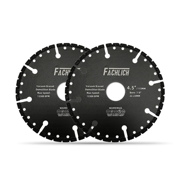 FACHLICH Vacuum Brazed Diamond Blade for All Purpose for Granite,Marble, Aluminum,Auto Body Panels,Cast Iron,Copper Pipe Dia 4.5''/5''/7''/9''