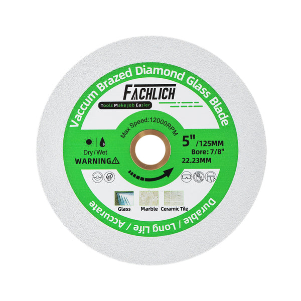 FACHLICH Diamond Cutting Grinding Disc Dia 3"/4"/4.5"/5" for Glass Tile Marble Jade Crystal Wine Bottle Saw Blade