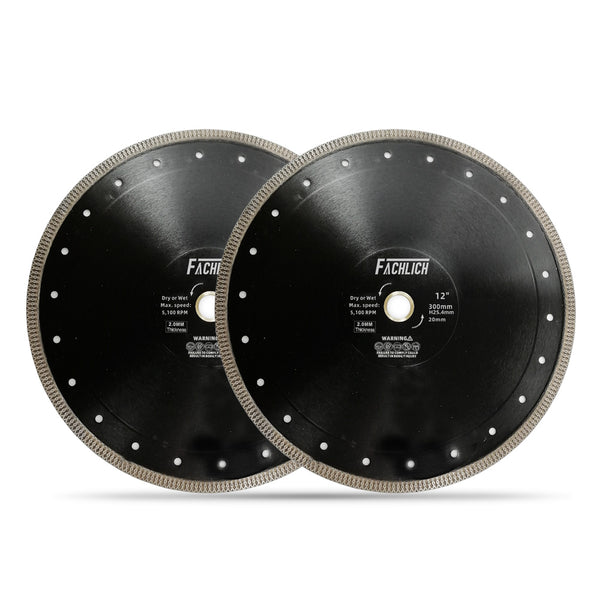 FACHLICH X Mesh Turbo Diamond Saw Blade for Cutting Porcelain Marble Tile Ceramic Dia 4''/4.5''/5''/7''/8''/9''/10''/12''