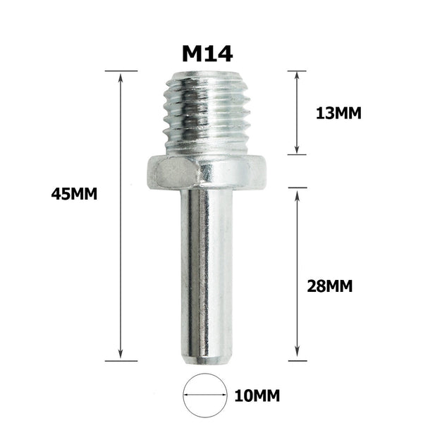 FACHLICH Diamond Drill Core Bits Adapter M14 Male Thread to Round Shank