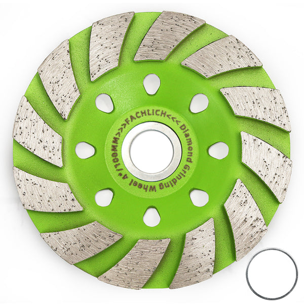 FACHLICH Diamond Turbo Sintered Grinding Wheel for Concrete Marble Granite Tile Dia 4''/4.5''/5''