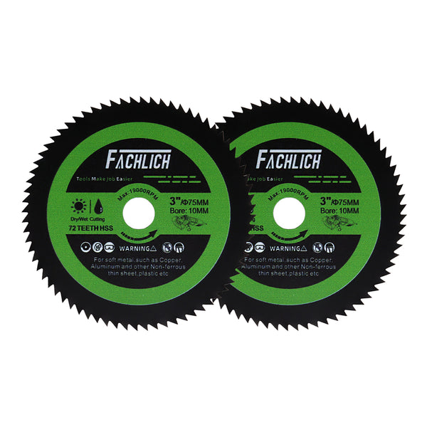 FACHLICH High-Speed Steel Cutting Disc for Copper Metal Wood Aluminum Dia 3''/75mm