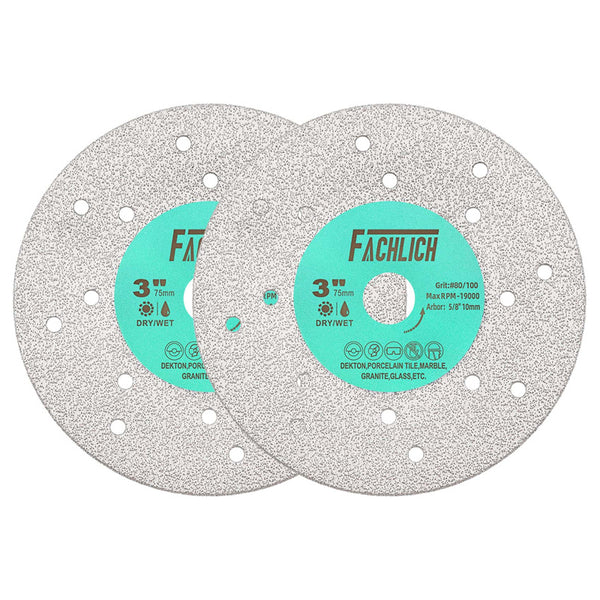 FACHLICH 1/2/3pcs Porous Widened Cutting Blade 75/115/125mm Ultra-Thin Disc Dekton Porcelain Tile Marble Glass Granite