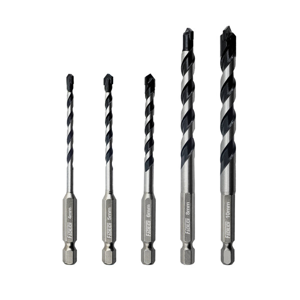 5pcs/10pcs 4mm-12mm Carbide Drill Bit Set Quick Fit Shank for Wood PVC