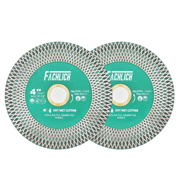 FACHLICH X Mesh Diamond Double Sided Cutting and Grinding Disc for Marble Ceramic Tile Porcelain Dia 105/115/125mm