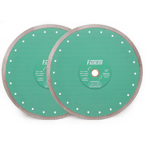 FACHLICH X Mesh Turbo Diamond Cutting Disc for Porcelain Marble Tile Ceramic Dia 4"/4.5''/5''/7''/8''/9''/10''/12''/14''