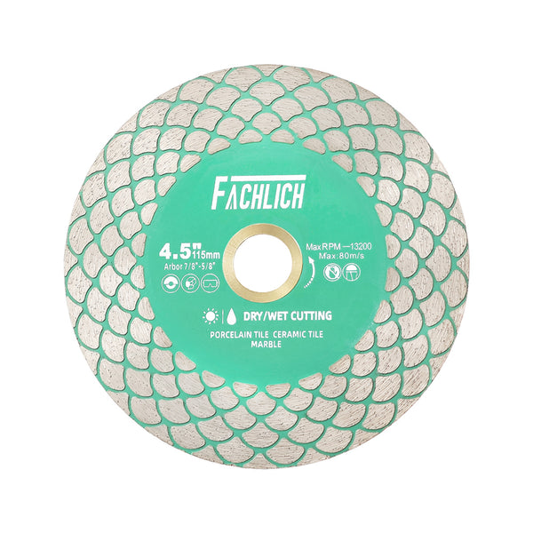 FACHLICH Diamond Cutting Grinding Disc 1/2/3/5pcs Dia 115/125mm Porcelain Tile Marble Double Sided Fan-shaped Saw Blades