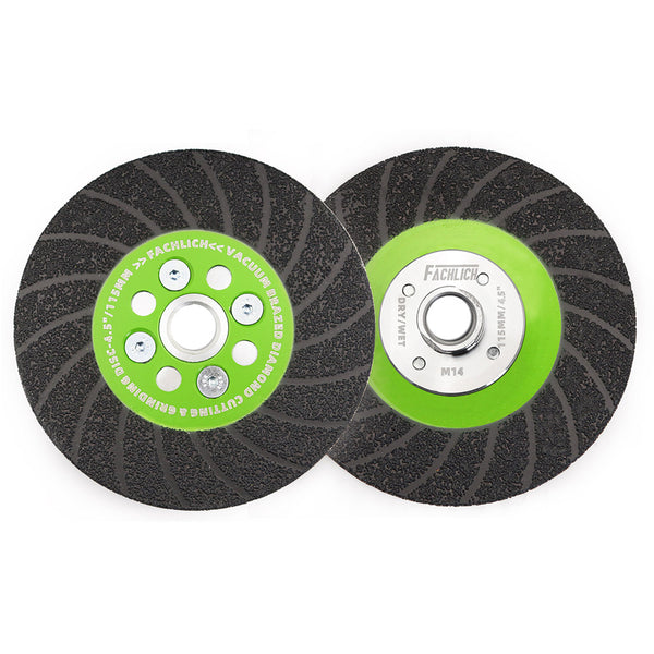 FACHLICH Diamond Double Sided Turbo Cutting Disc Grinding Wheel with 5/8-11 or M14 Thread for Tile Concrete Granite Marble Dia 100/115/125mm