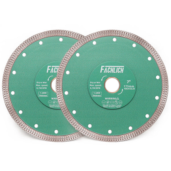 FACHLICH X Mesh Turbo Diamond Cutting Disc for Porcelain Marble Tile Ceramic Dia 4"/4.5''/5''/7''/8''/9''/10''/12''/14''