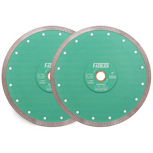 FACHLICH X Mesh Turbo Diamond Cutting Disc for Porcelain Marble Tile Ceramic Dia 4"/4.5''/5''/7''/8''/9''/10''/12''/14''