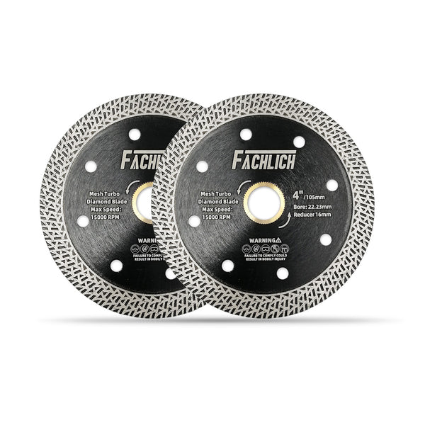 FACHLICH Mesh Turbo Diamond Saw Blade for Cutting Ceramic Tile Granite Marble Brick Dia 4''/4.5''/5''/7''/9''