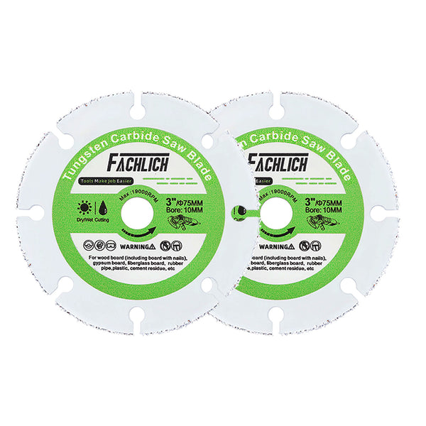 FACHLICH Different Purpose Cutting Disc for Metalboard Copper Wood PVC Pipe Concrete Masonry Dia 3''/75mm