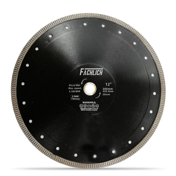 FACHLICH X Mesh Turbo Diamond Saw Blade for Cutting Porcelain Marble Tile Ceramic Dia 4''/4.5''/5''/7''/8''/9''/10''/12''