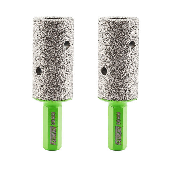 FACHLICH Diamond Milling Finger Bit 1/2pcs Dia 20/25mm Enlarging Shaping the Hole Ceramic Marble Granite Hexagonal Shank